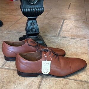 Aldo Men's Tan Leather Oxfords